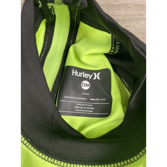 Nike Dri Fit Rashguard Suit Size 12M Hurley NWT SPF 50+ Green Sun Protection - Picture 9 of 13